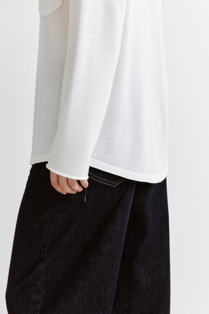 Relaxed Wool Patch Top