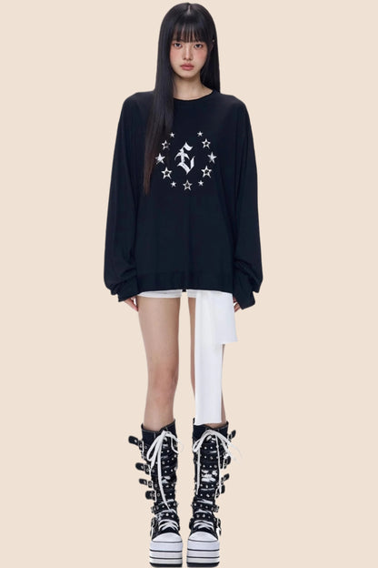 American Star Print Long Sleeve T-Shirt