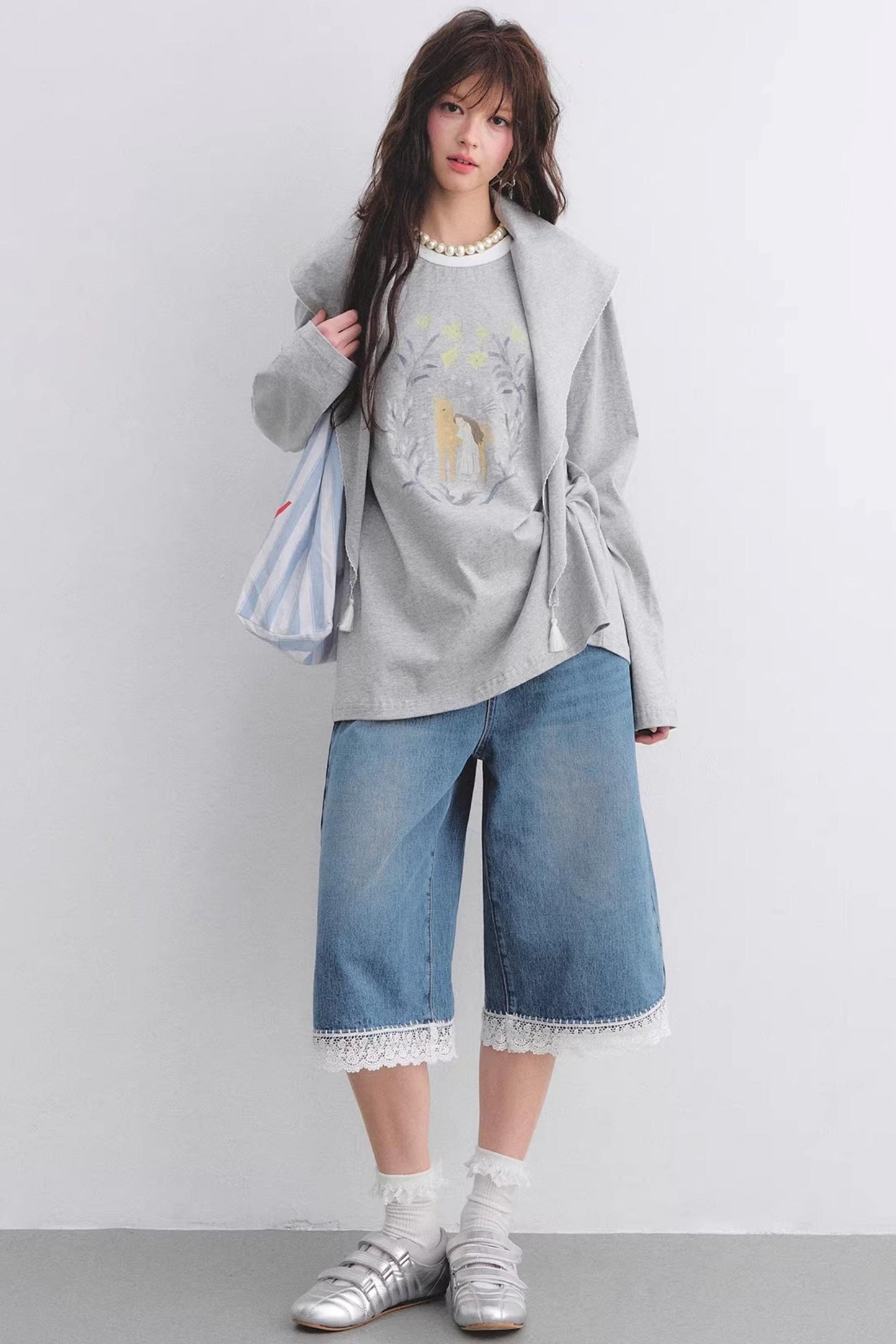 Pony Print Layered Top Set