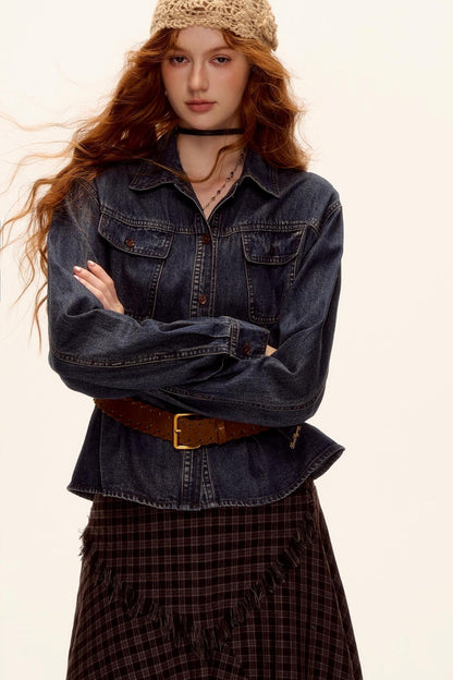 Vintage Washed Denim Top