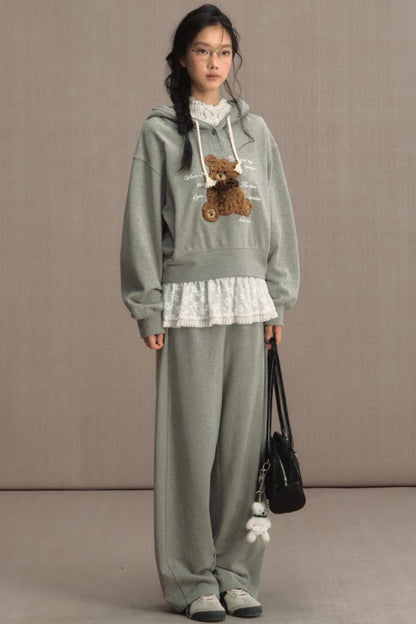 High-Waisted Knitted Wide-Leg Pants