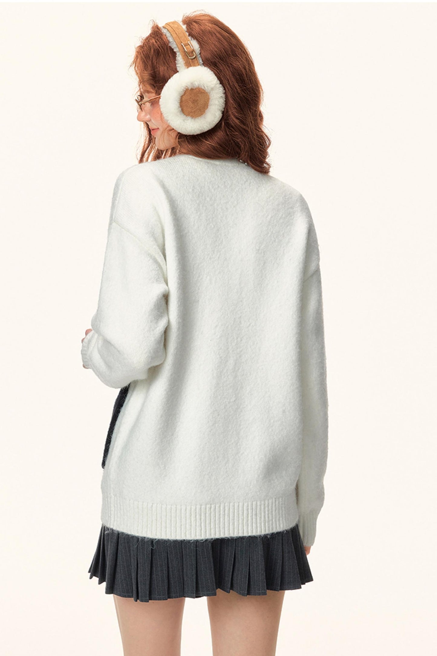 Jacquard V-Neck Cardigan Sweater