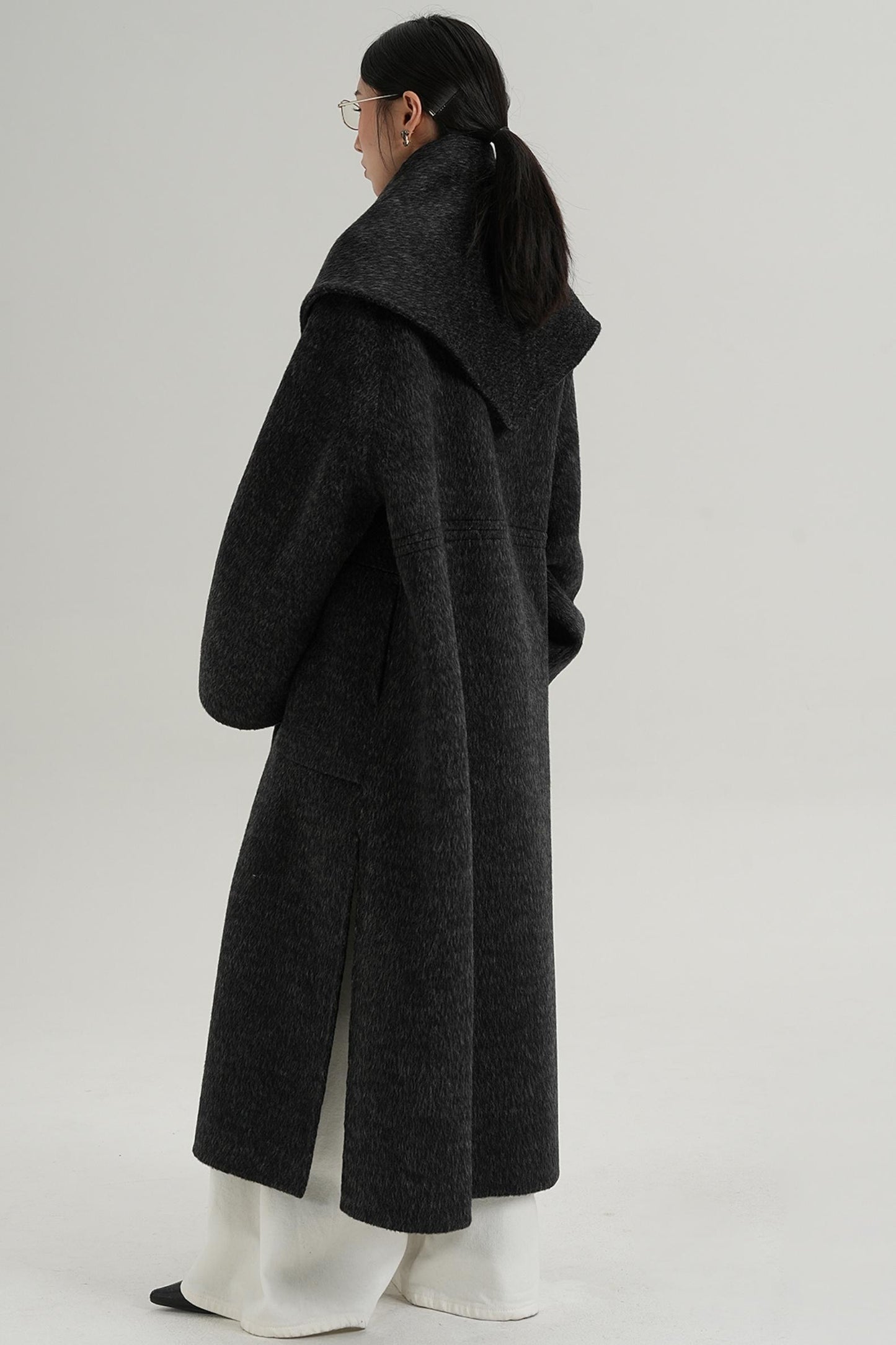 Woolen Elegance Long Jacket