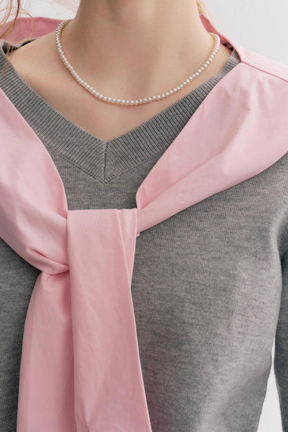 V-Neck Loose Two-Piece Set