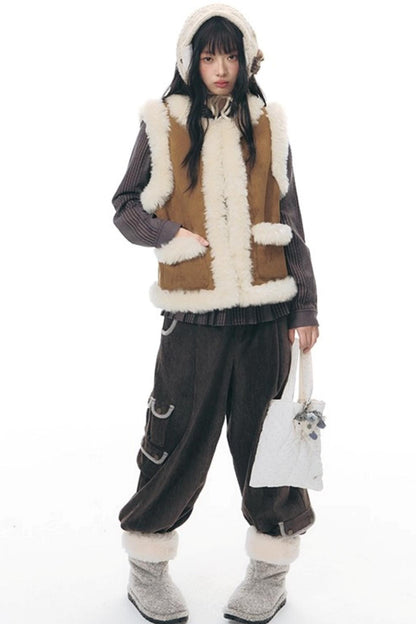 Chenille Multi-Pocket Pants