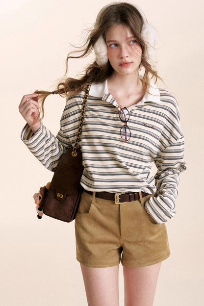 Retro Color-Blocked Polo T-Shirt