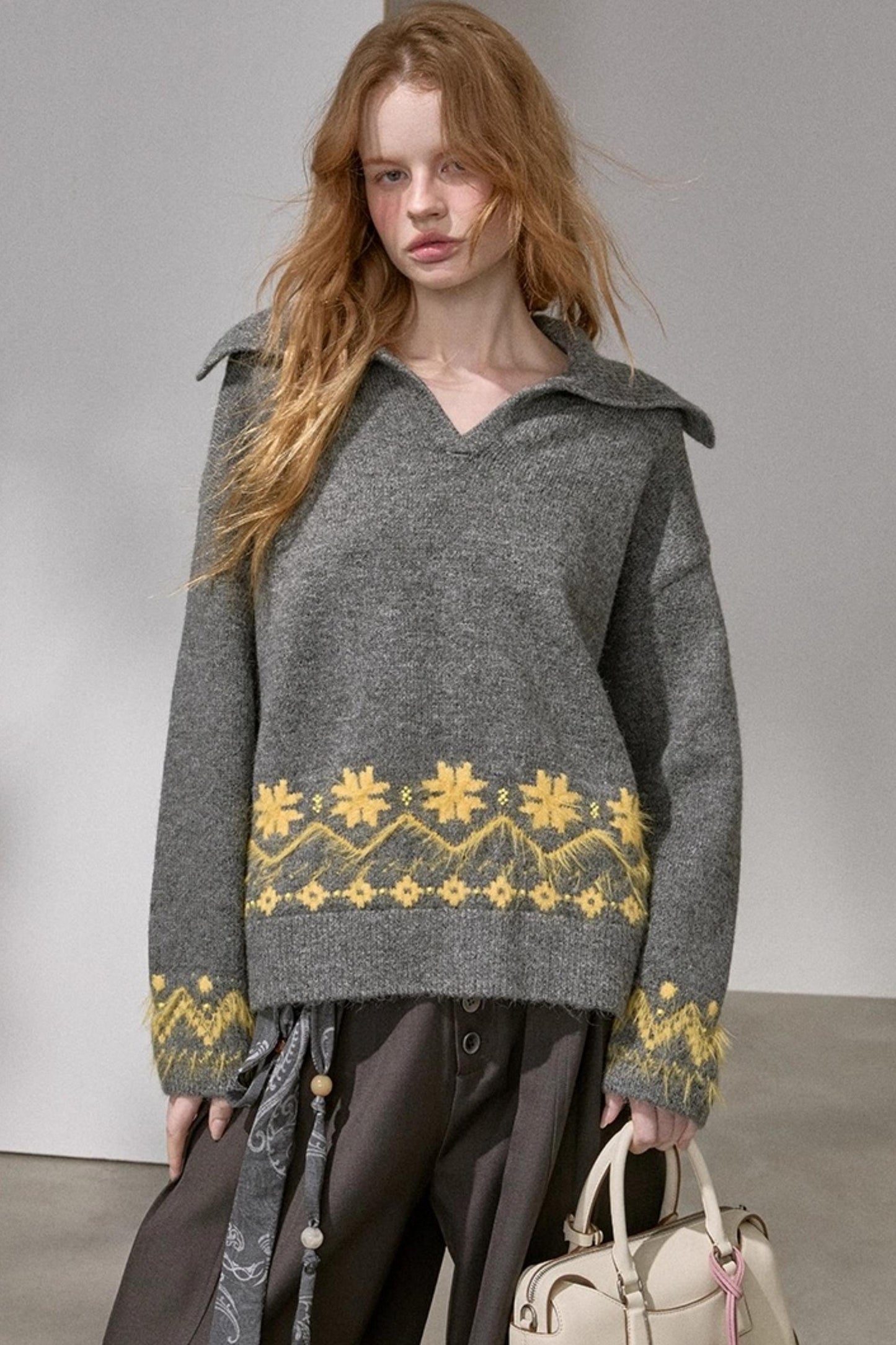 Fair Isle Vintage Embroidered Sweater