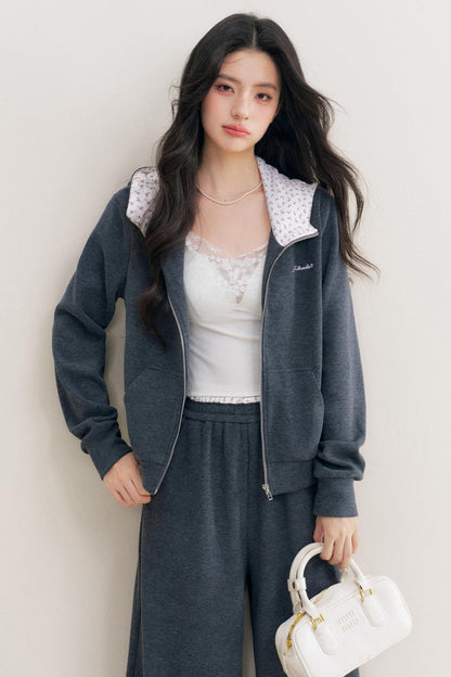 Rose Hooded Jacket & Pants Set-Up