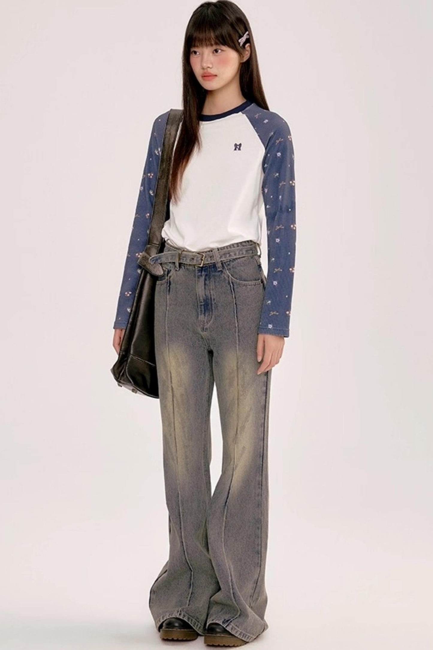Retro High-waisted Flared Pants