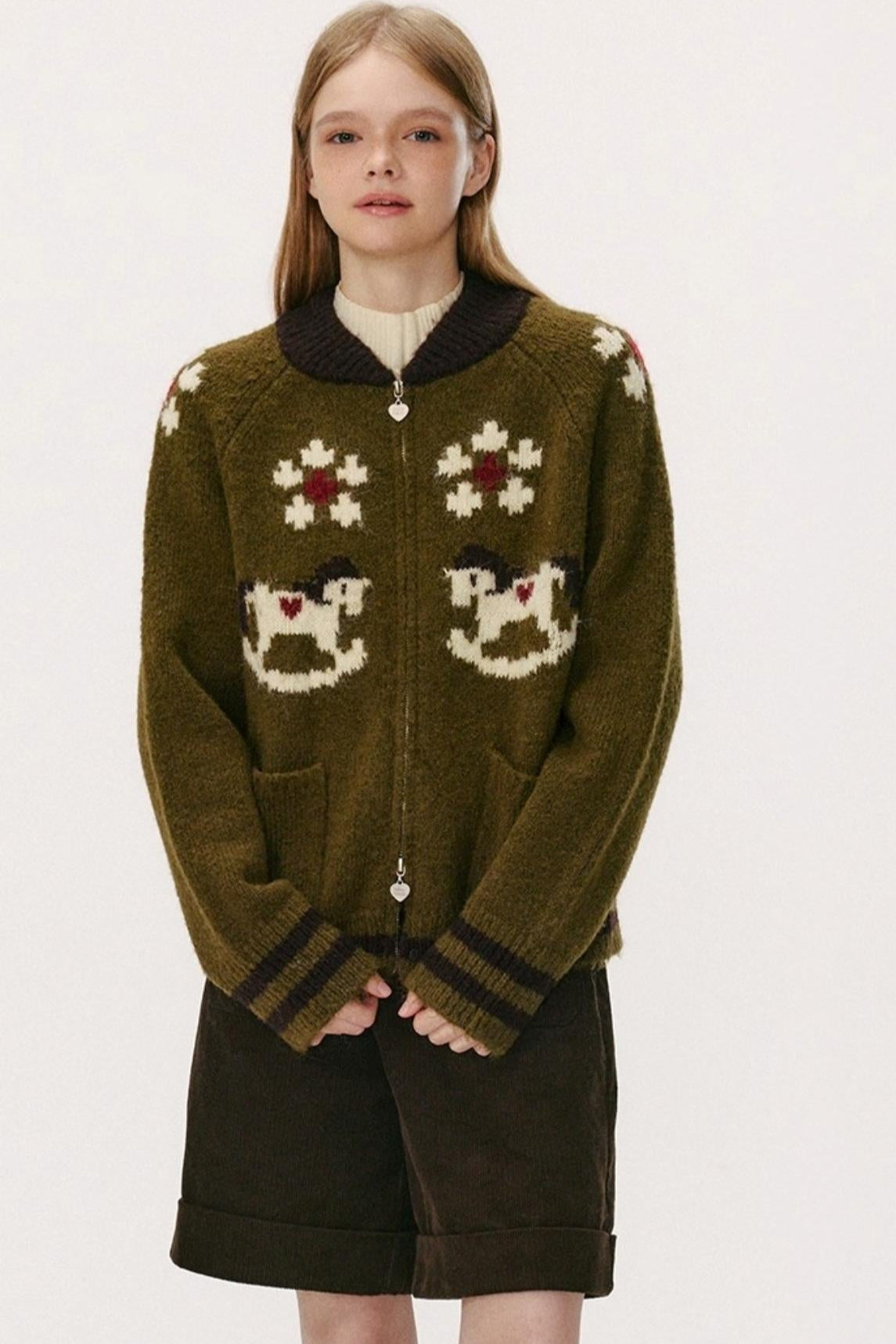 Heart Pony Knitted Cardigan