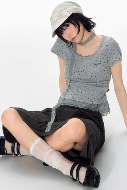 Star Lace Sweet Shirt