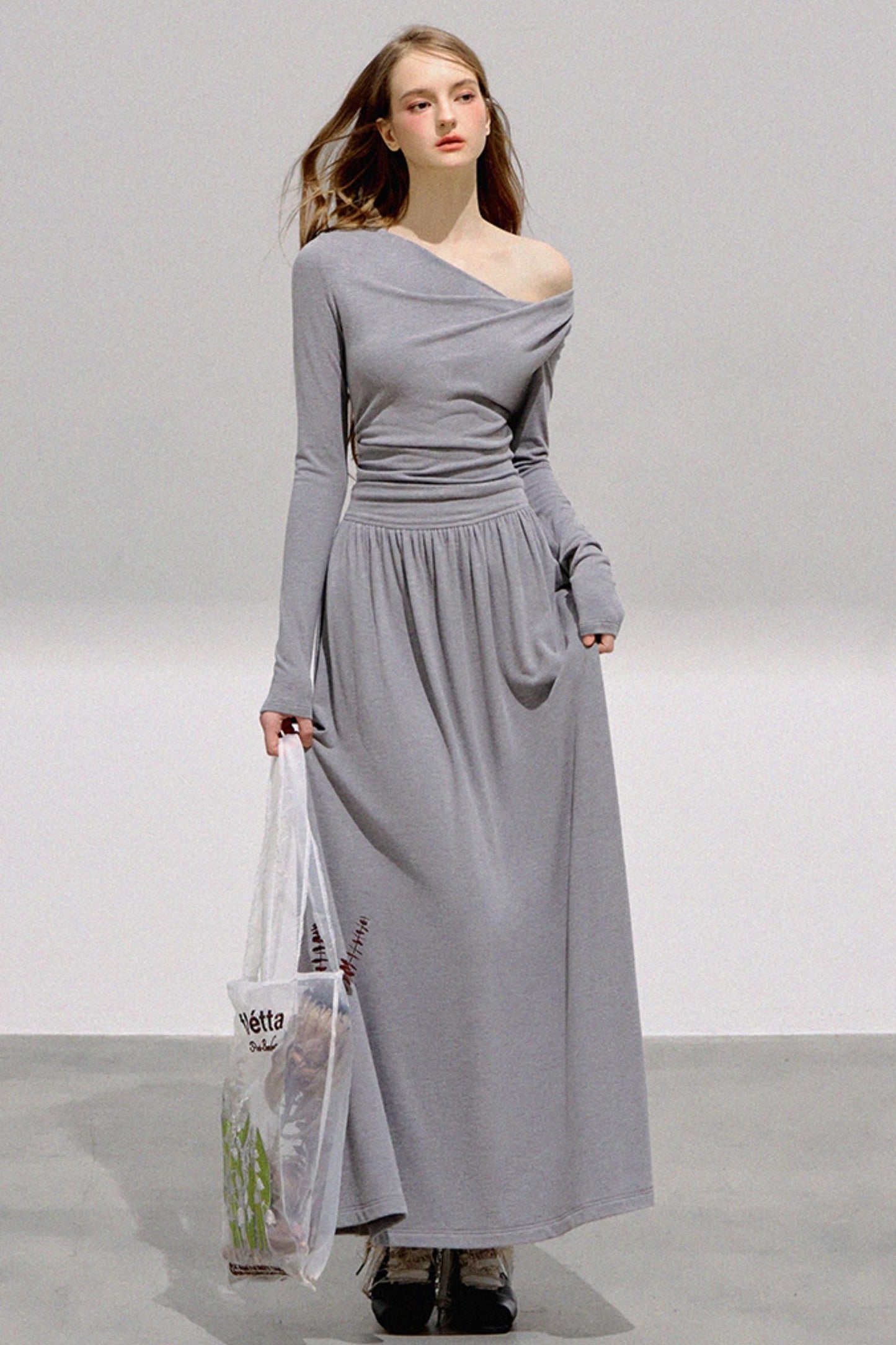 Gray Goddess Swing Dress