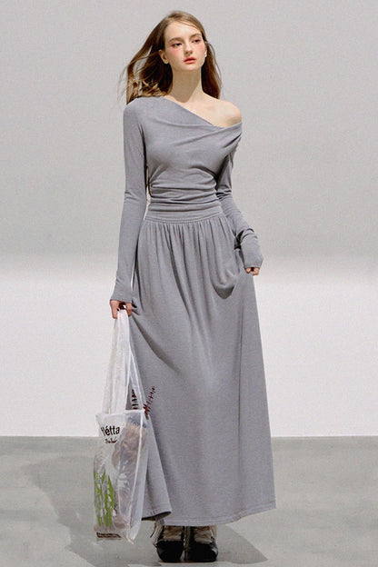 Gray Goddess Swing Dress