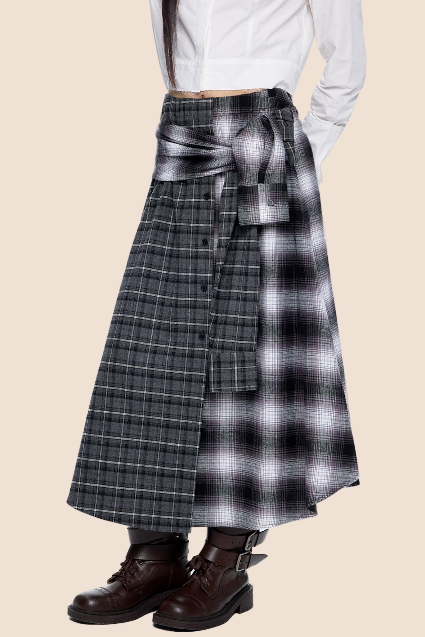 Autumn A-Line Gray Skirt