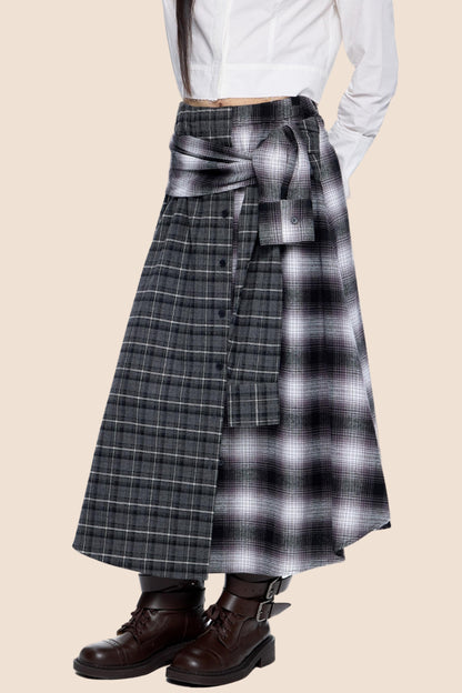 Autumn A-Line Gray Skirt