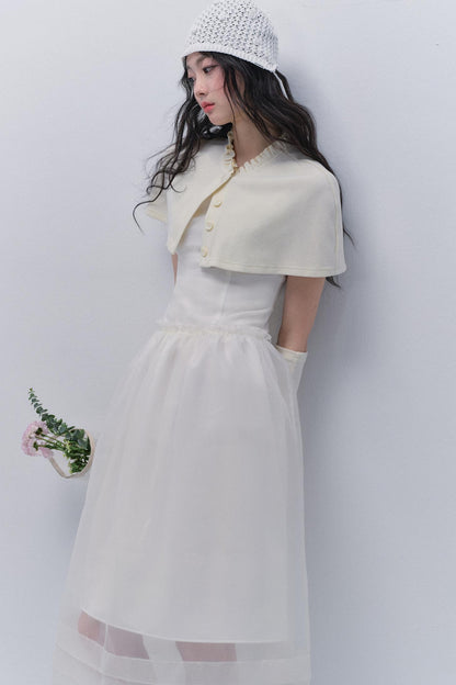 Elegantes Umhang-Rock-Kleid-Set 