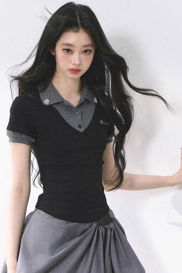 Short Sleeve Off-Shoulder Crop Top