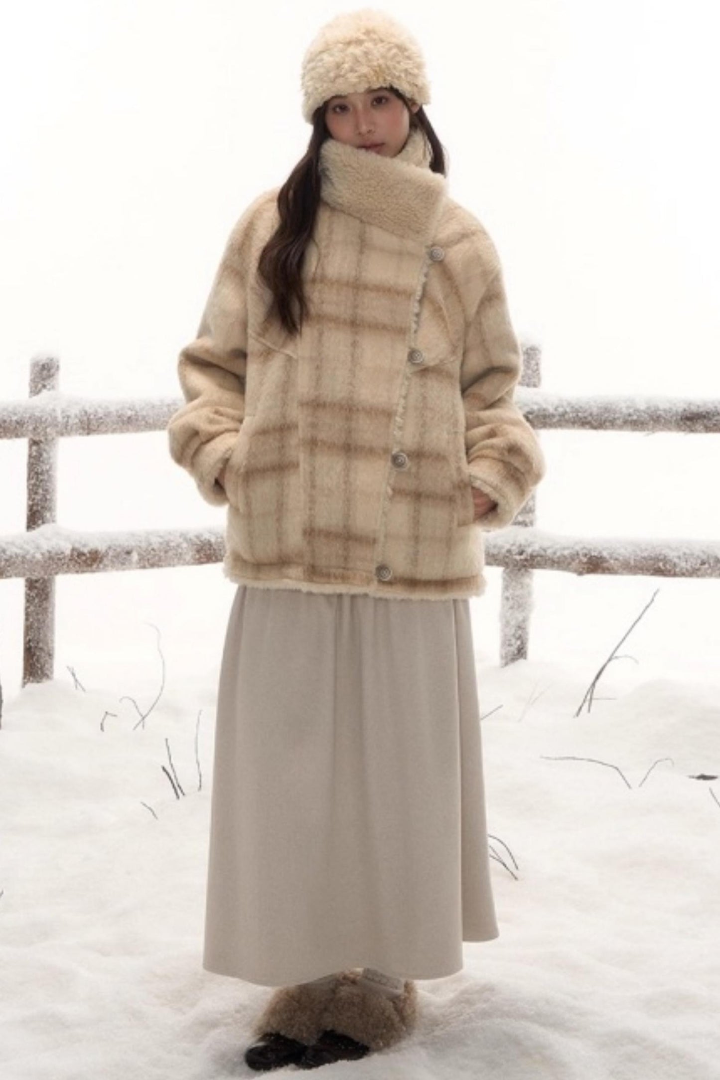 Reversible Plaid Wool Jacket