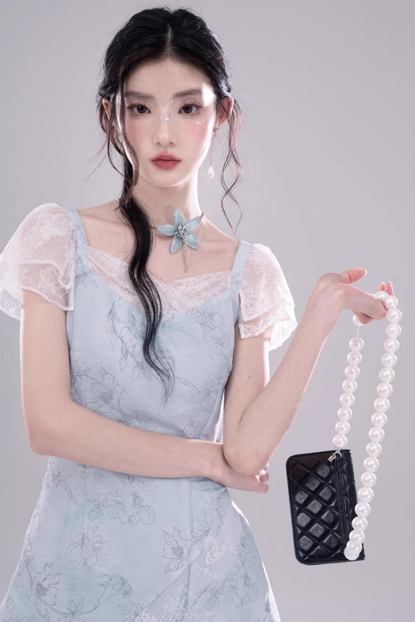 Frosty Green Lace Dress