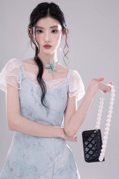 Frosty Green Lace Dress