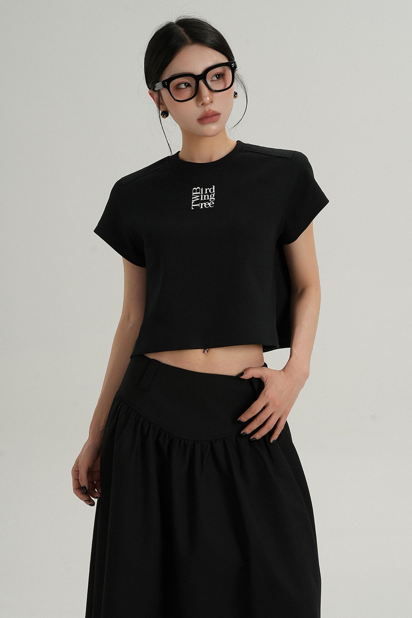 Chic High-Waist Crop Tee