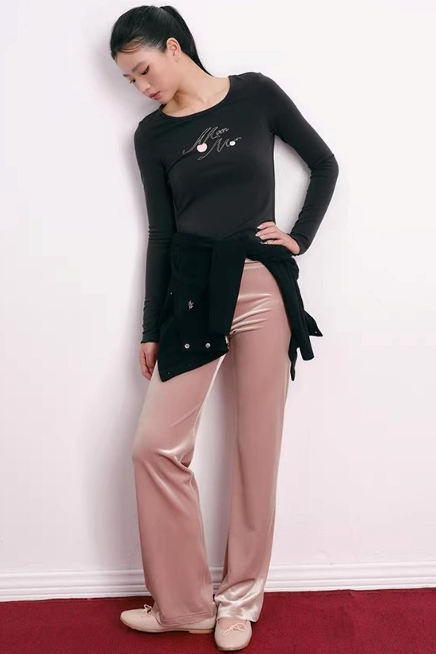 Cherry Print Lyocell Sweater