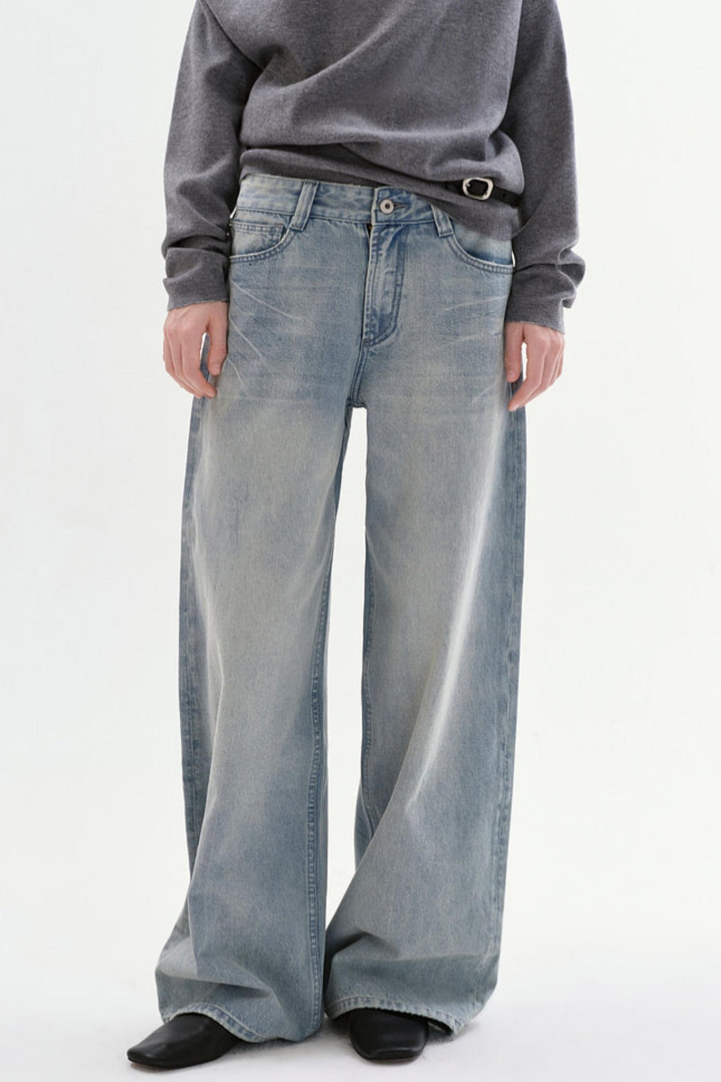 Cotton Straight-Leg Jeans