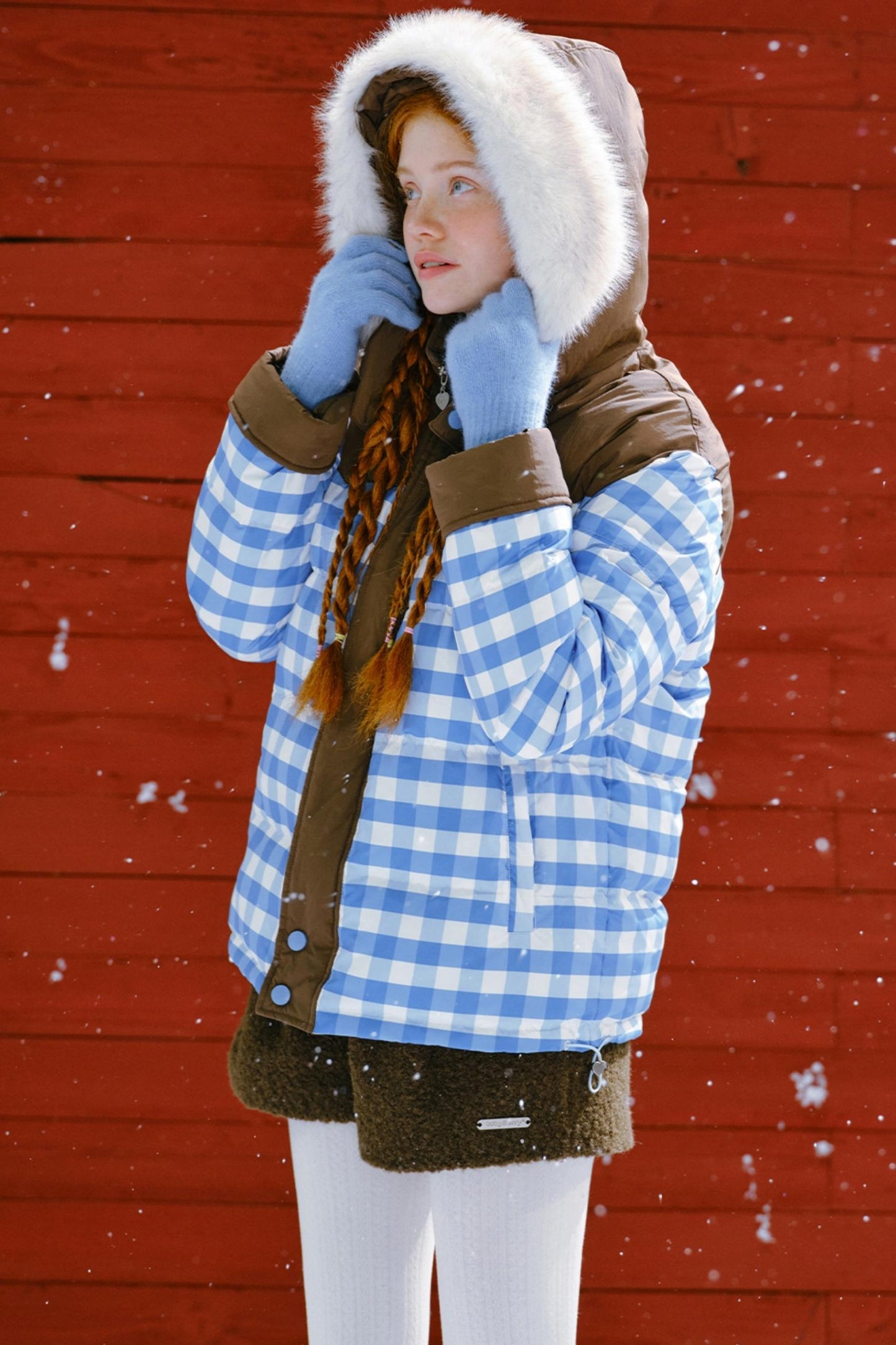 Warm Cotton Check Jacket