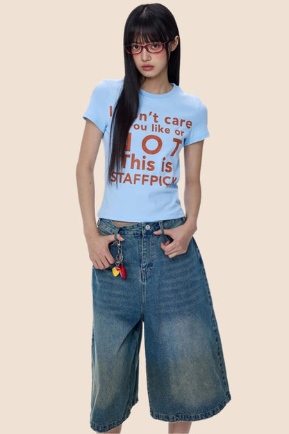 American Monogram Cropped T-Shirt