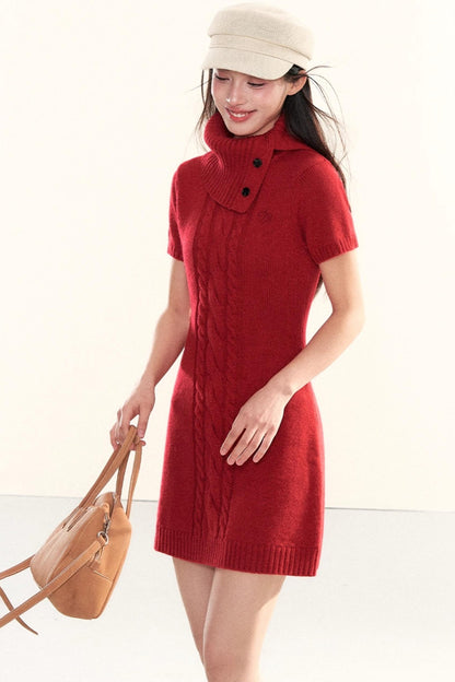 Cable Knit A-Line Dress
