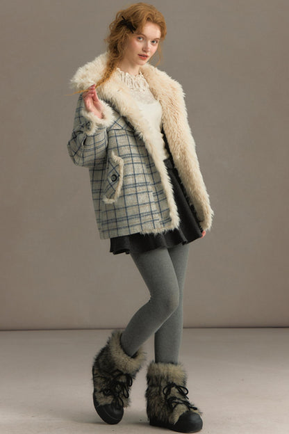 Fuji Plaid Woolen Jacket