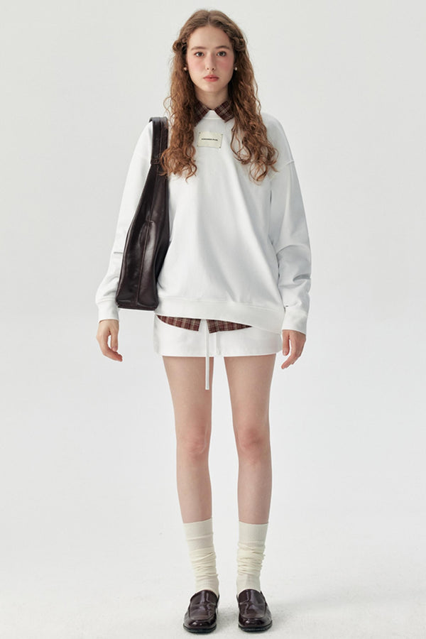 Autumn Heavy Cotton Crew Neck Sweatshirt Set-Up