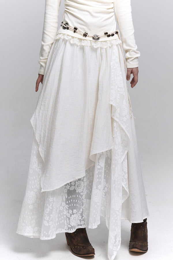 Artistic Brown Long Skirt