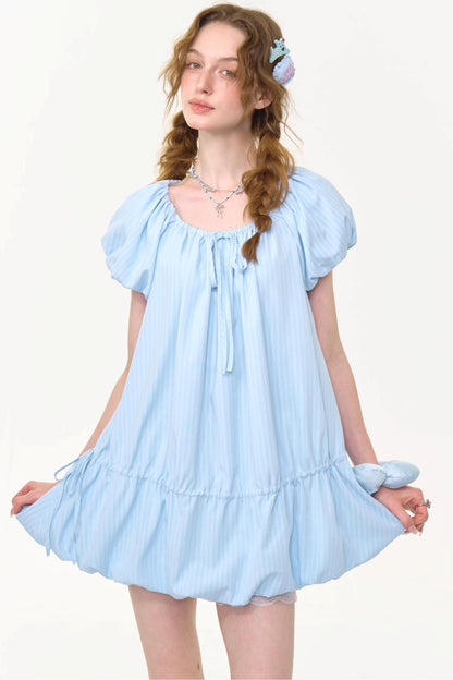 Summer Chic Bubble Sleeve Dress