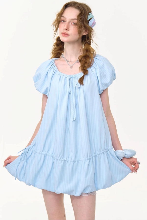 Summer Chic Bubble Sleeve Dress