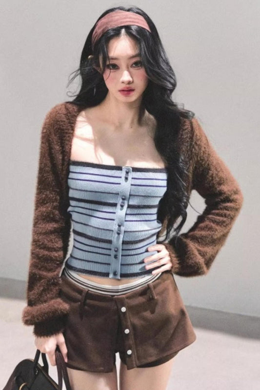 Hibiscus Knit Sweater Coat