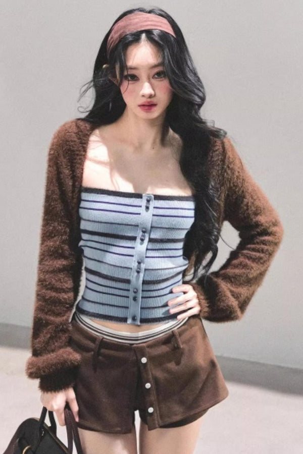 Hibiscus Knit Sweater Coat