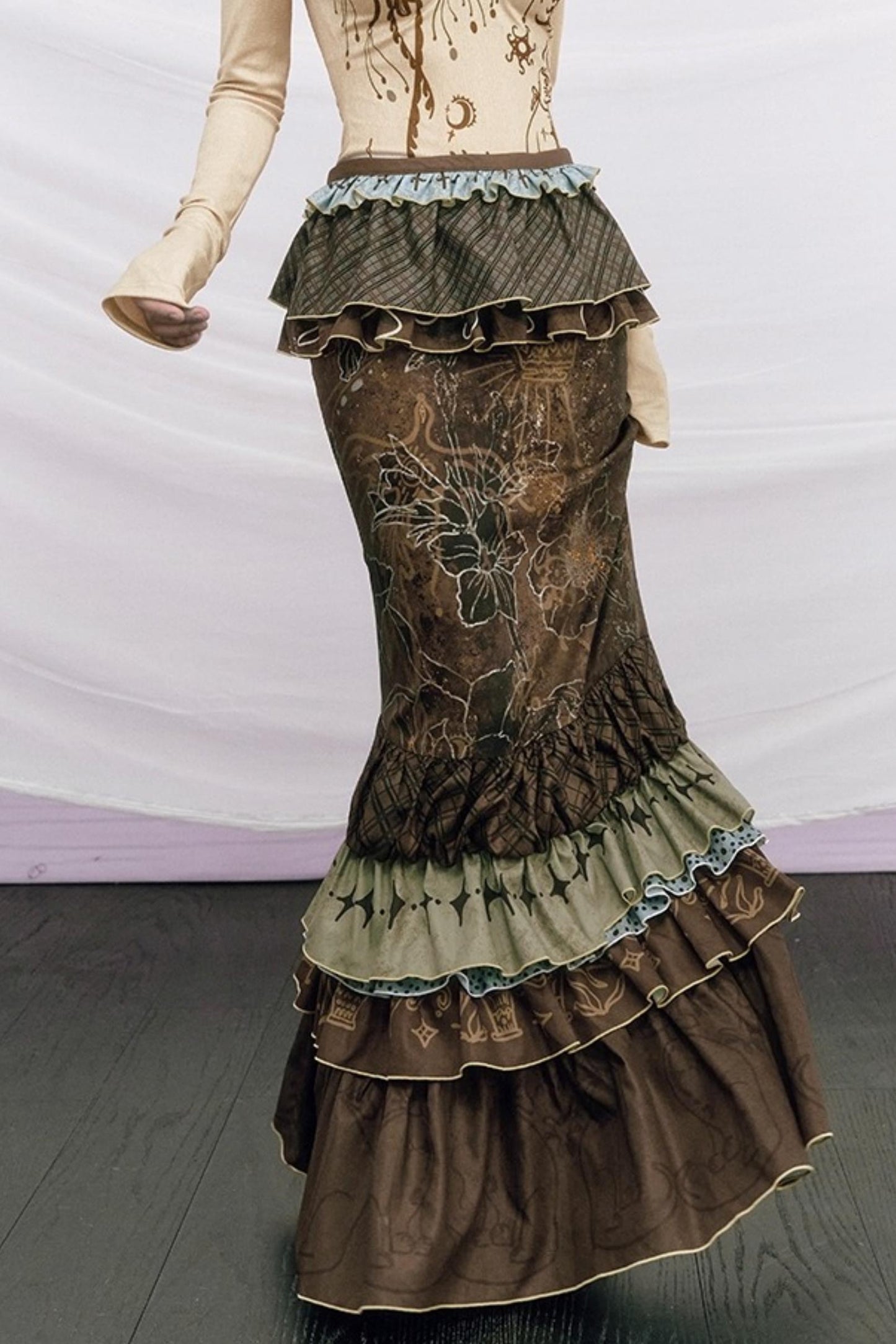 Chinese-Style Fishtail Skirt