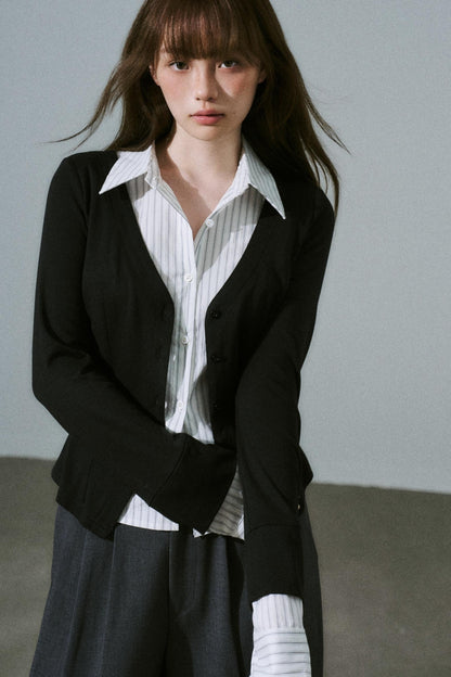 Fake Two Piece Wool Top