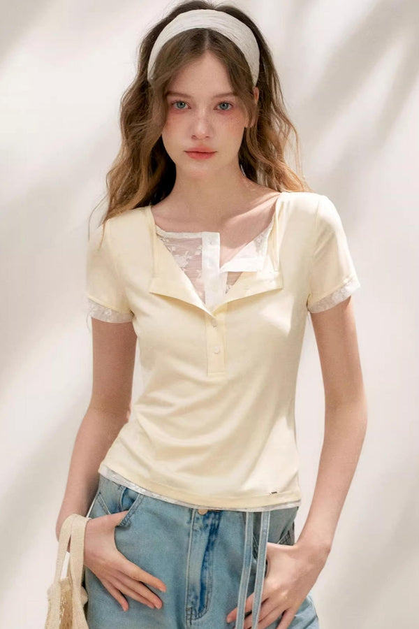 Green-Yellow Layered Tee