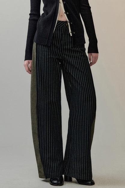 Striped Patchwork Winter Pants
