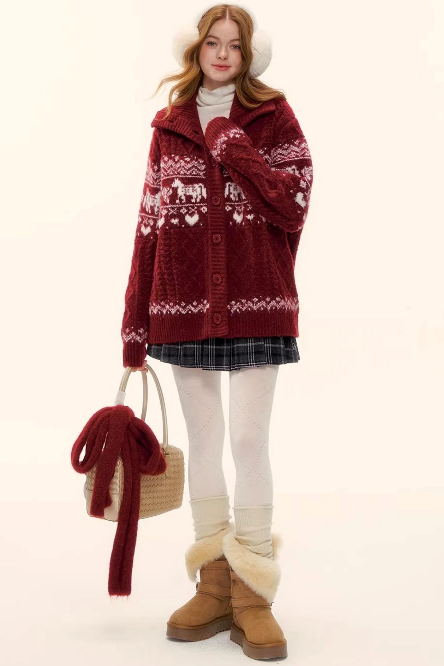 Fair Isle Knit Cardigan