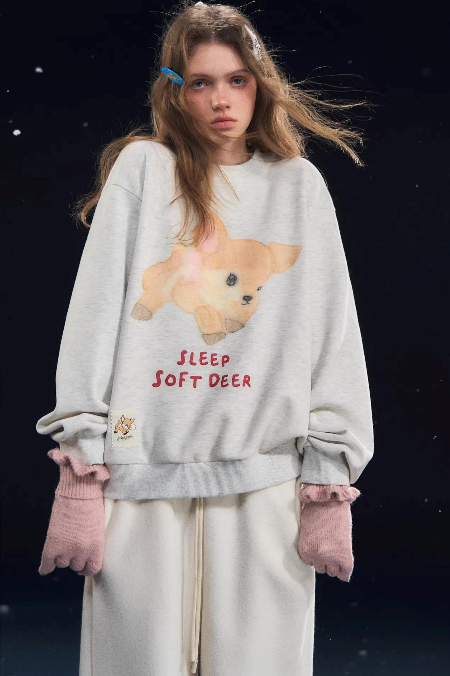 Deer Velvet Sweatshirt Sweater