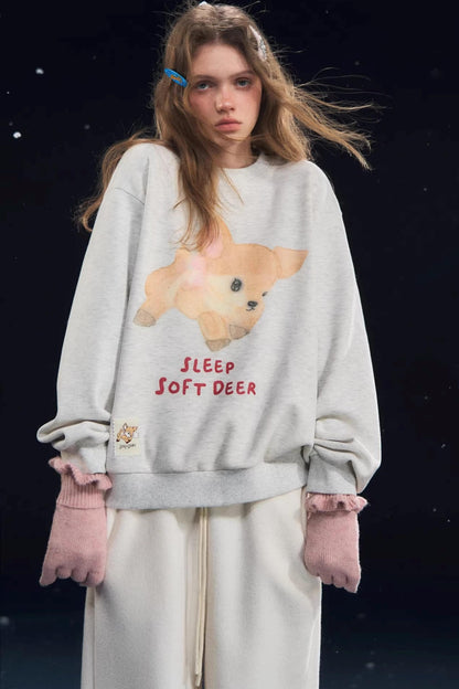 Deer Velvet Sweatshirt Sweater