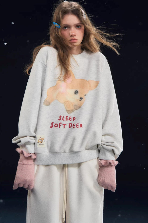 Deer Velvet Sweatshirt Sweater