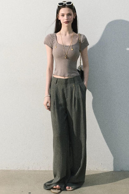 Ice Mint Jacquard Lace Top