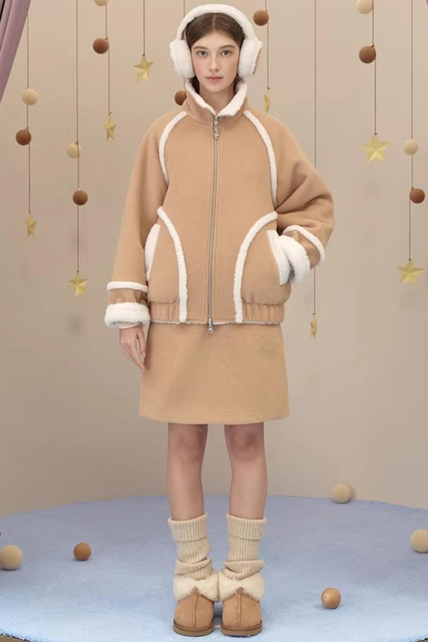 Snow Season Wool A-Line Skirt