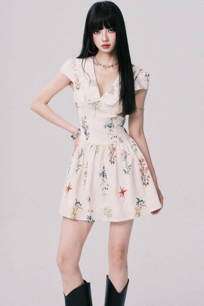 Floral Doll Neck Dress