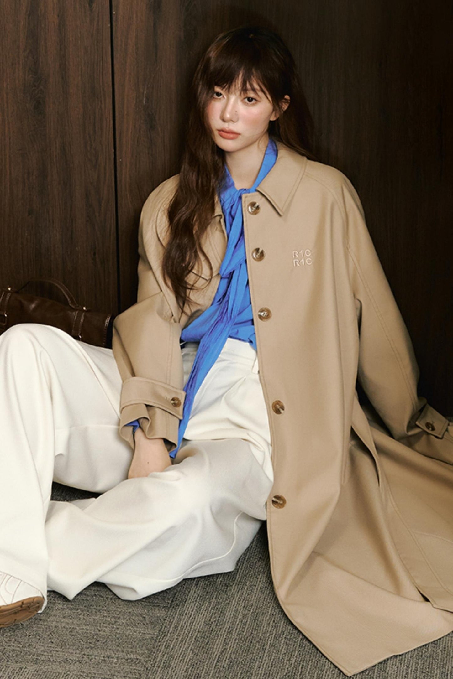 Chic Solid Color Trench Coat
