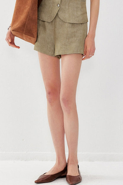 Tawny Linen Vest Set-Up